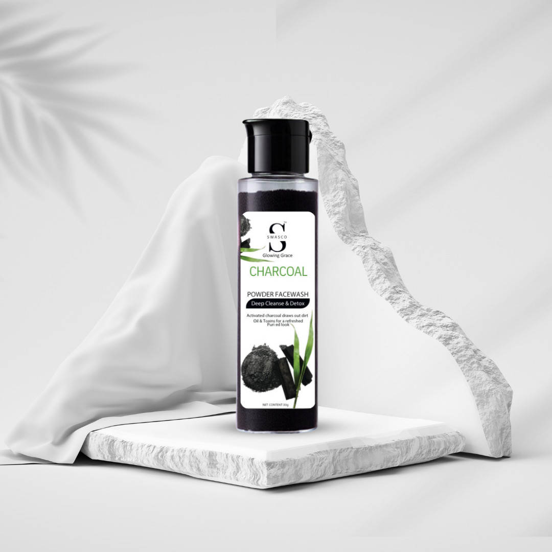 SWASCO CHARCOAL POWDER FACE WASH - DEEP CLEANSING AND DETOX SWASTIK COSMETICS