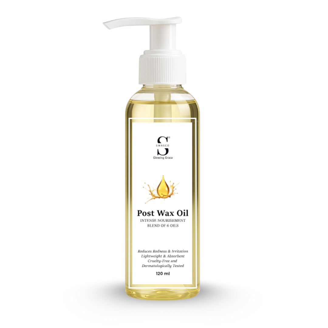 Swasco Post Wax Massage Oil – Calming Skin Treatment with 6 Essential Oils | Soothes Redness & Irritation After Hair Removal SWASTIK COSMETICS