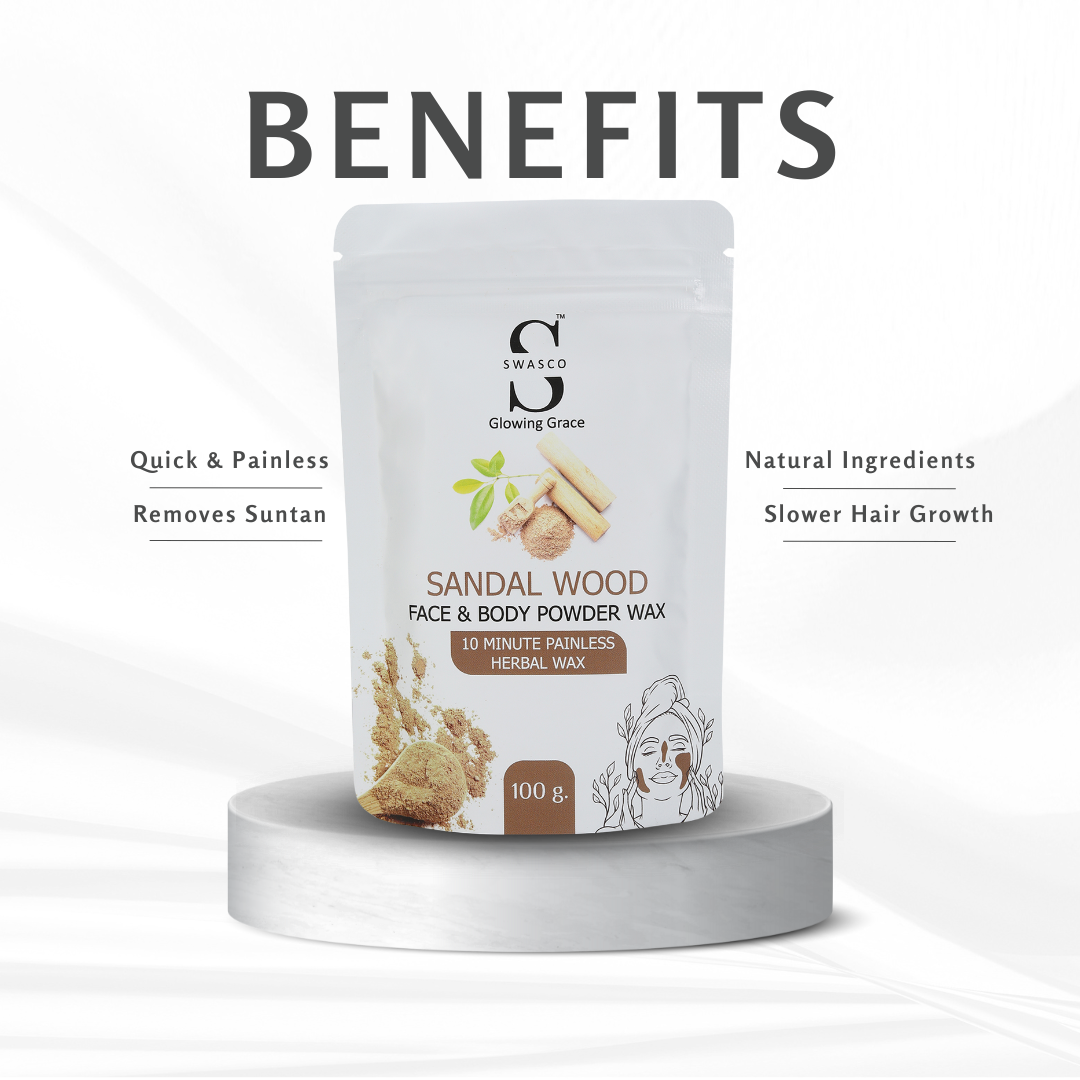 SWASCO FACE AND BODY WAX POWDER (SANDALWOOD) SWASTIK COSMETICS