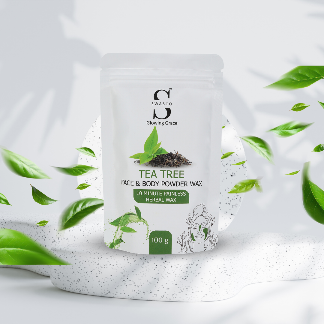 SWASCO FACE AND BODY WAX POWDER (TEA TREE) SWASTIK COSMETICS