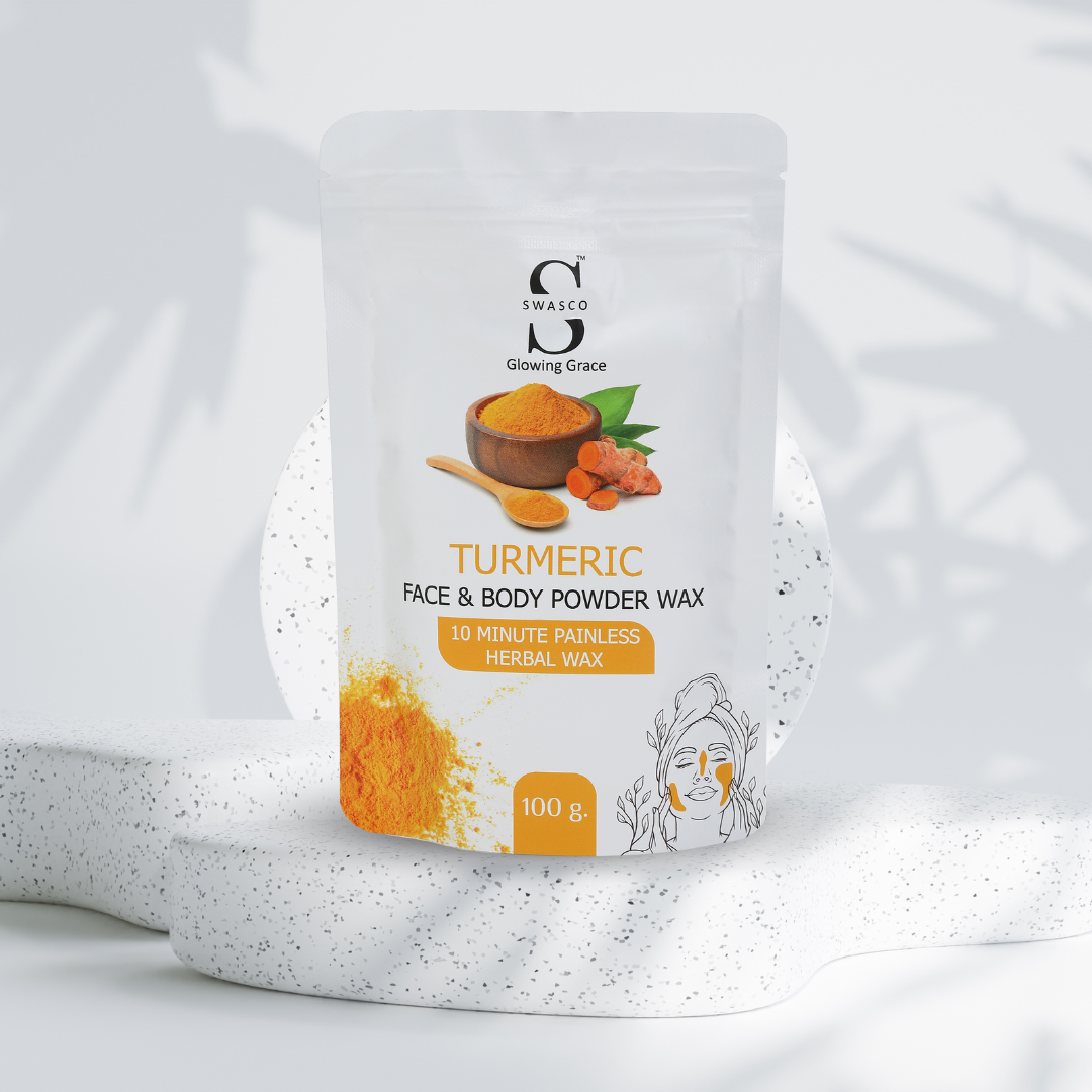 SWASCO FACE AND BODY WAX POWDER (TURMERIC) SWASTIK COSMETICS