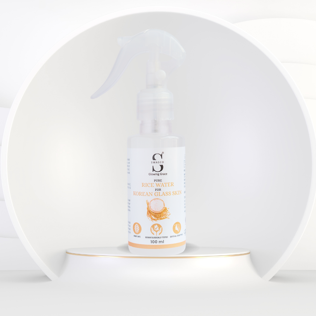 Pure Rice Water for Korean Glass Skin – Deep Hydration, Skin Brightening & Pore Tightening Toner (100ml) SWASTIK COSMETICS