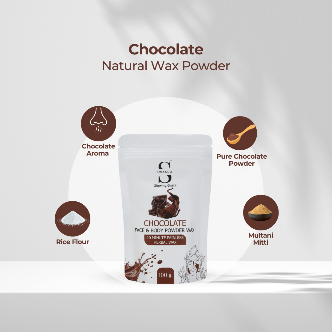SWASCO FACE AND BODY WAX POWDER (CHOCOLATE) SWASTIK COSMETICS