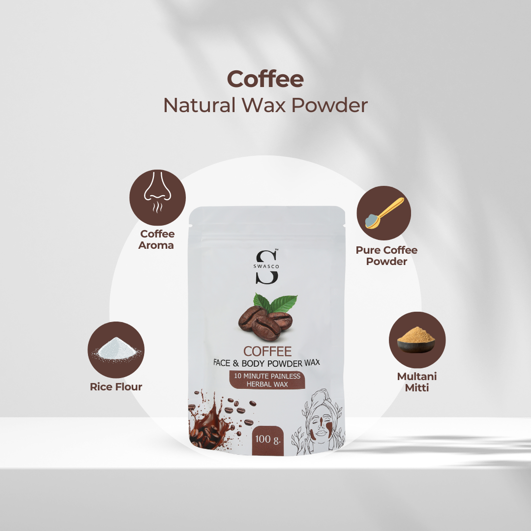 SWASCO FACE AND BODY WAX POWDER (COFFEE) SWASTIK COSMETICS