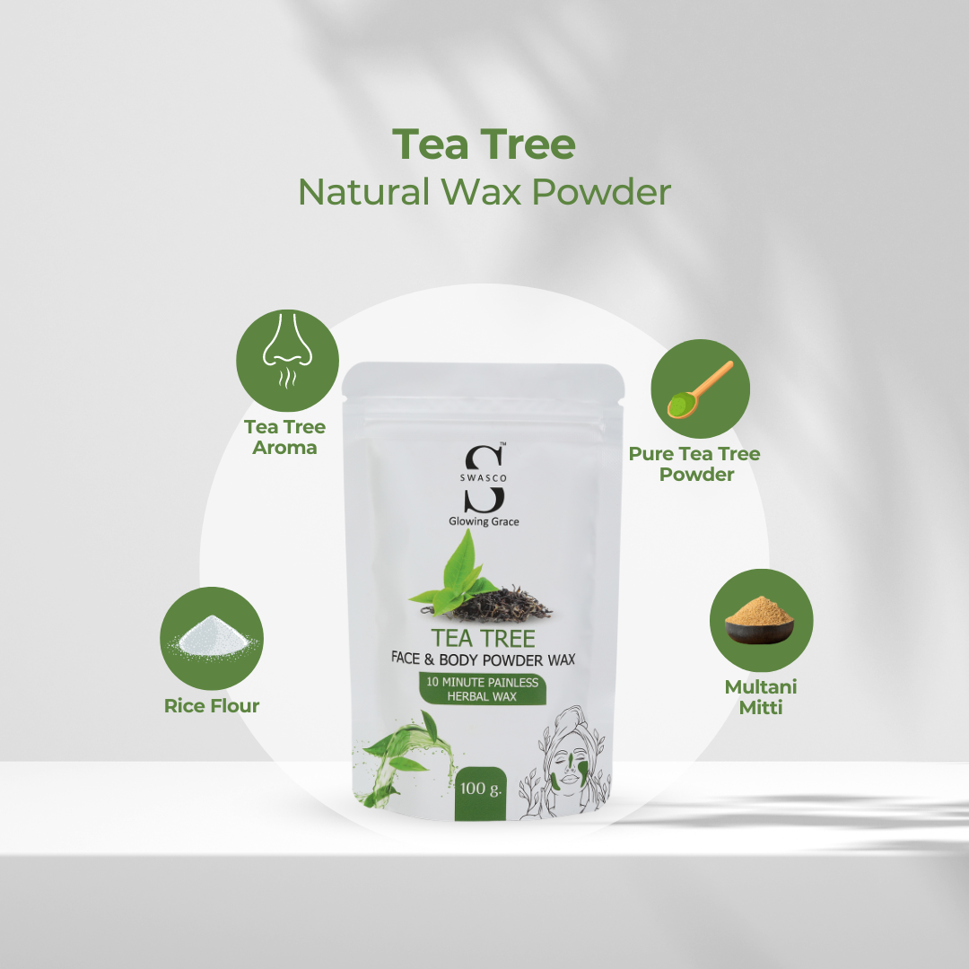 SWASCO FACE AND BODY WAX POWDER (TEA TREE) SWASTIK COSMETICS