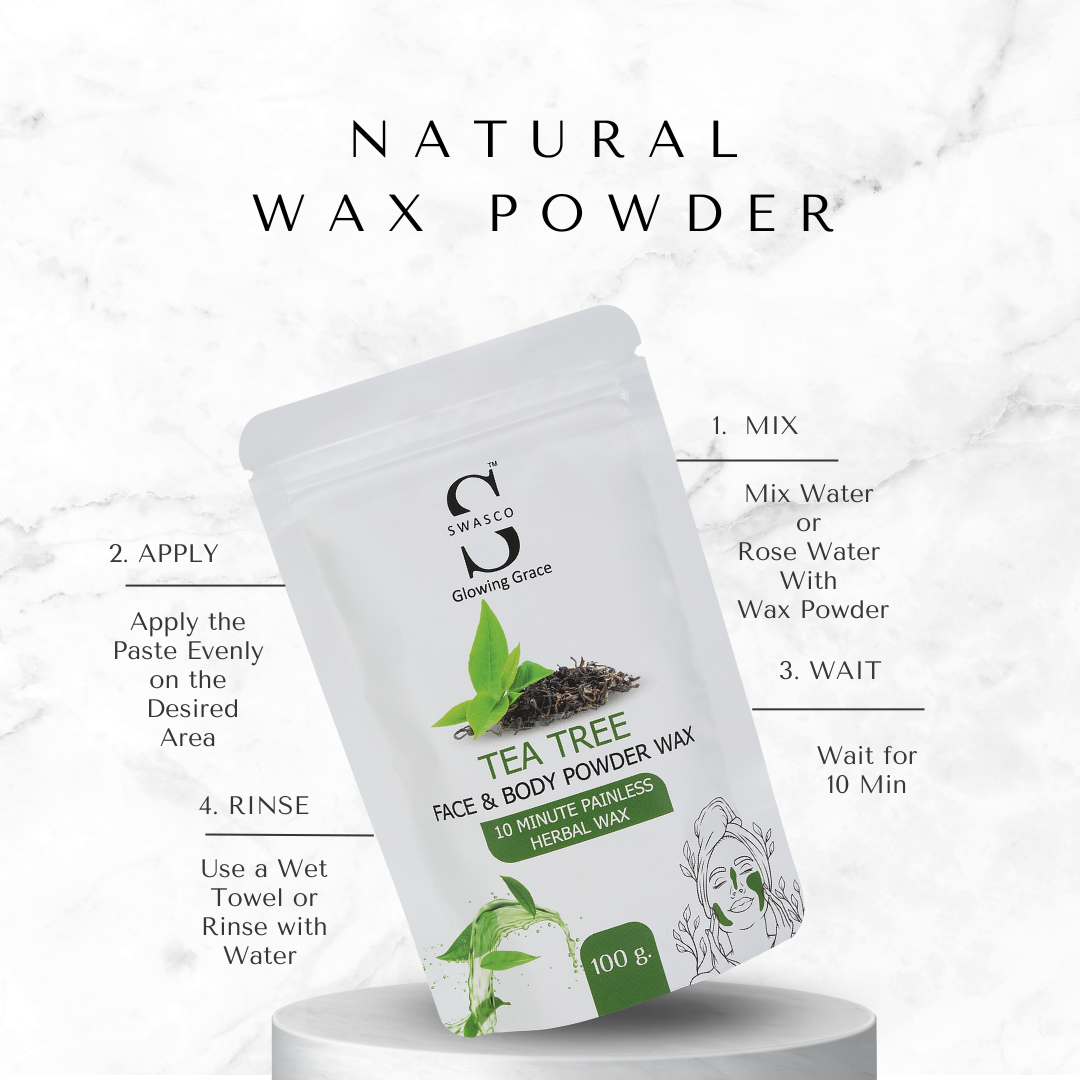 SWASCO FACE AND BODY WAX POWDER (TEA TREE) SWASTIK COSMETICS