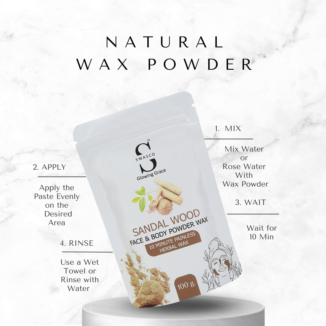 SWASCO FACE AND BODY WAX POWDER (SANDALWOOD) SWASTIK COSMETICS