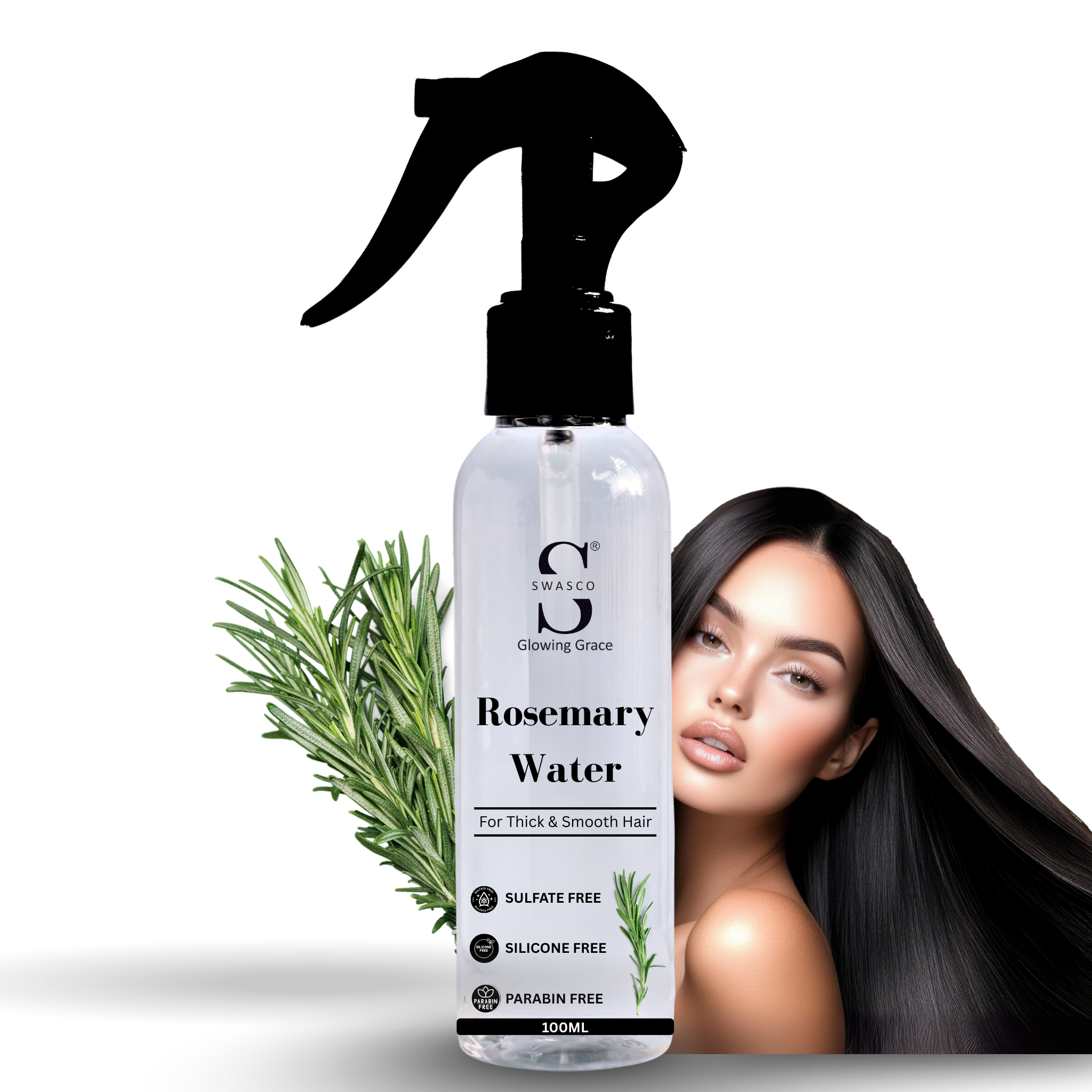 Swasco Rosemary Water for Thick & Smooth Hair (100 ml) Swasco