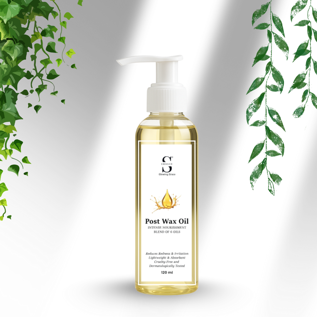 Swasco Post Wax Massage Oil – Calming Skin Treatment with 6 Essential Oils | Soothes Redness & Irritation After Hair Removal SWASTIK COSMETICS