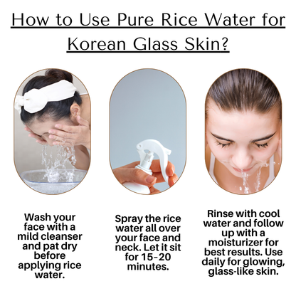 Pure Rice Water for Korean Glass Skin – Deep Hydration, Skin Brightening & Pore Tightening Toner (100ml)