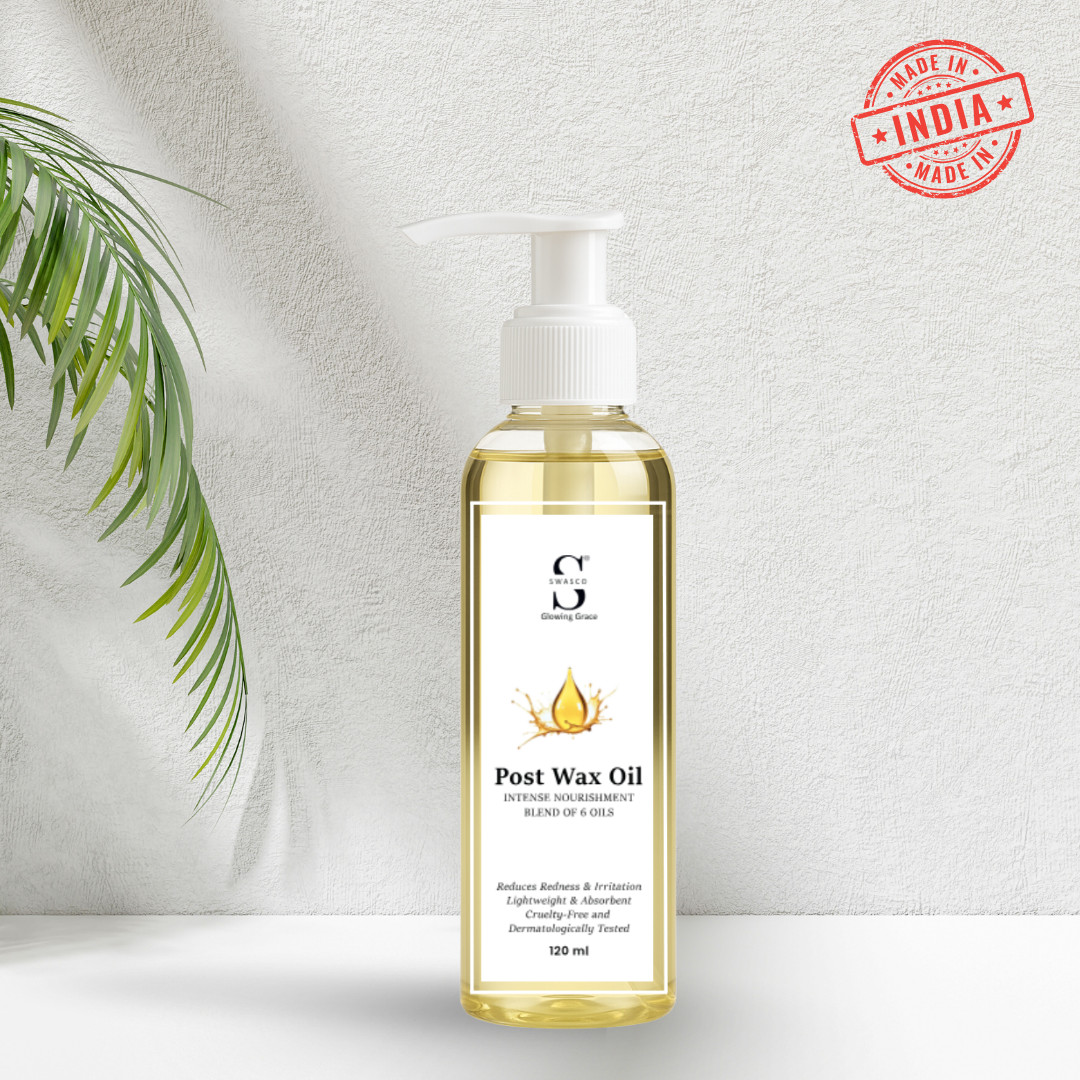 Swasco Post Wax Massage Oil – Calming Skin Treatment with 6 Essential Oils | Soothes Redness & Irritation After Hair Removal SWASTIK COSMETICS