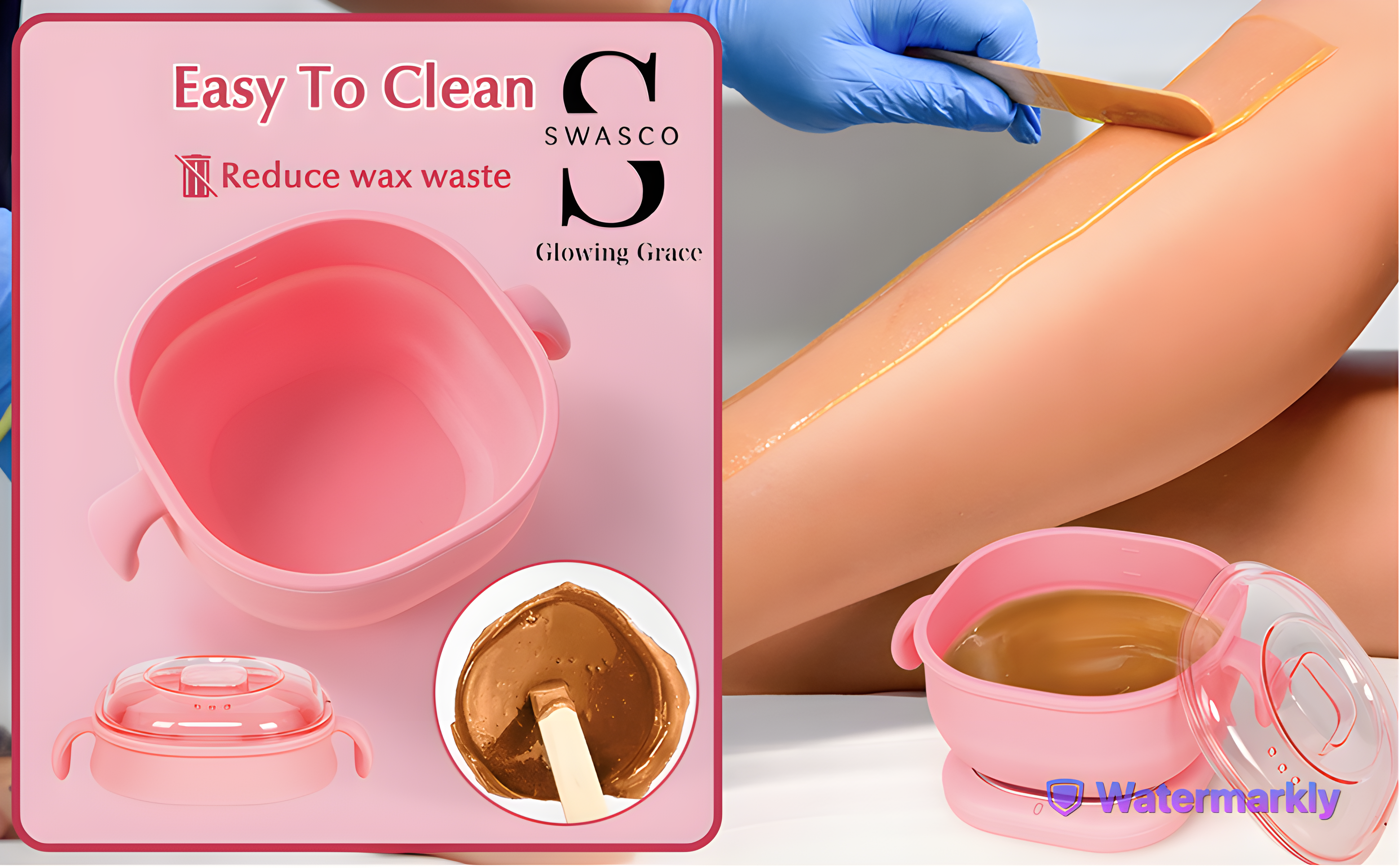 SWASCO Silicon Foldable Wax Heater Compact Size & Easy to Carry and Wash SWASTIK COSMETICS