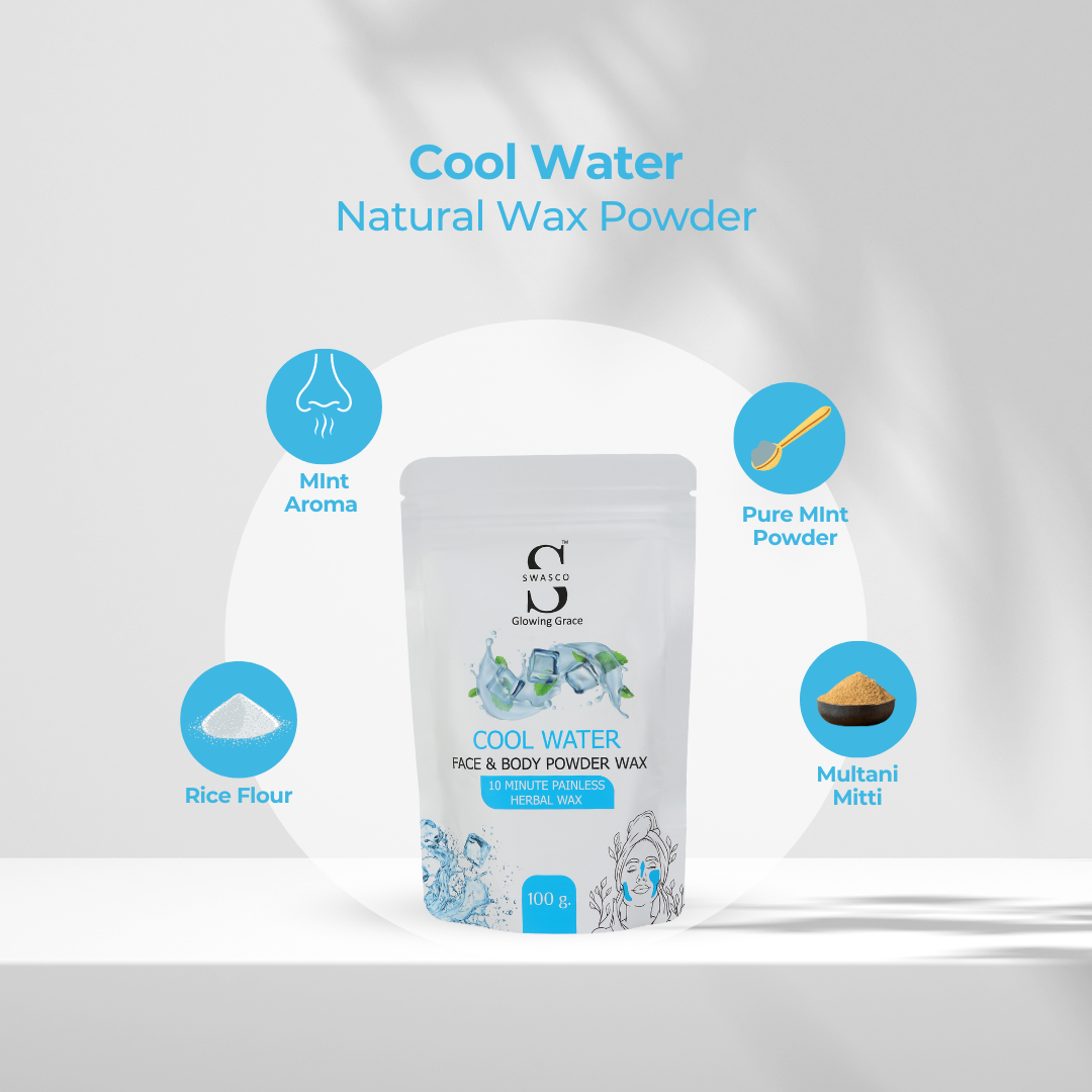 SWASCO FACE AND BODY WAX POWDER (COOL WATER) SWASTIK COSMETICS