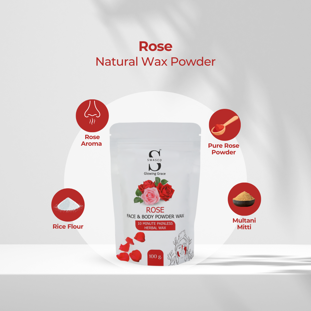 SWASCO FACE AND BODY WAX POWDER (ROSE) SWASTIK COSMETICS