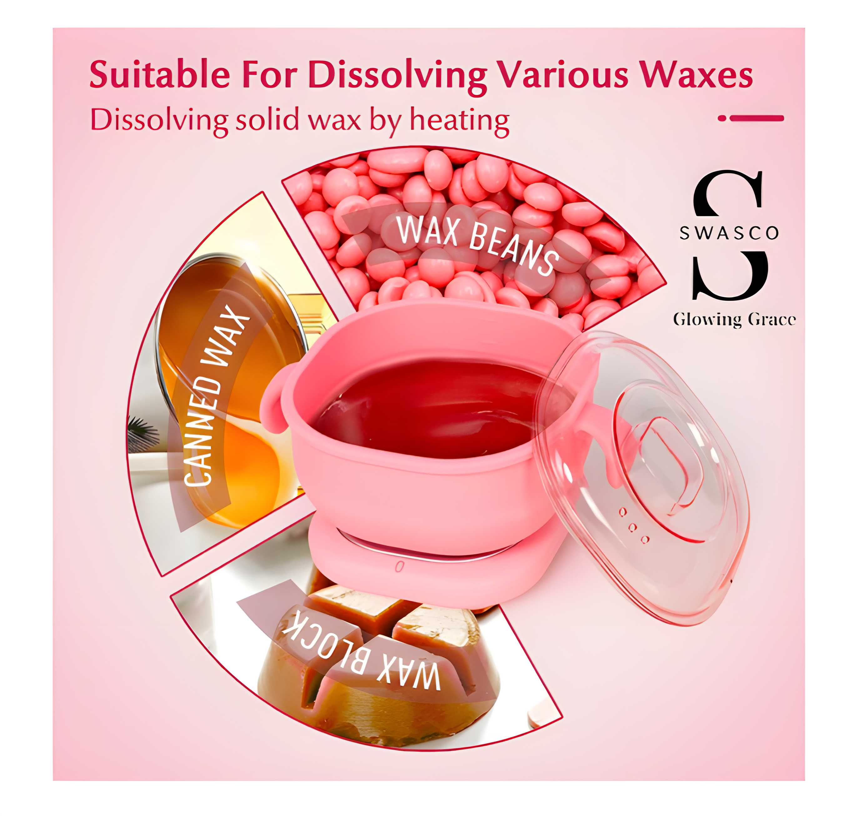 SWASCO Silicon Foldable Wax Heater Compact Size & Easy to Carry and Wash SWASTIK COSMETICS